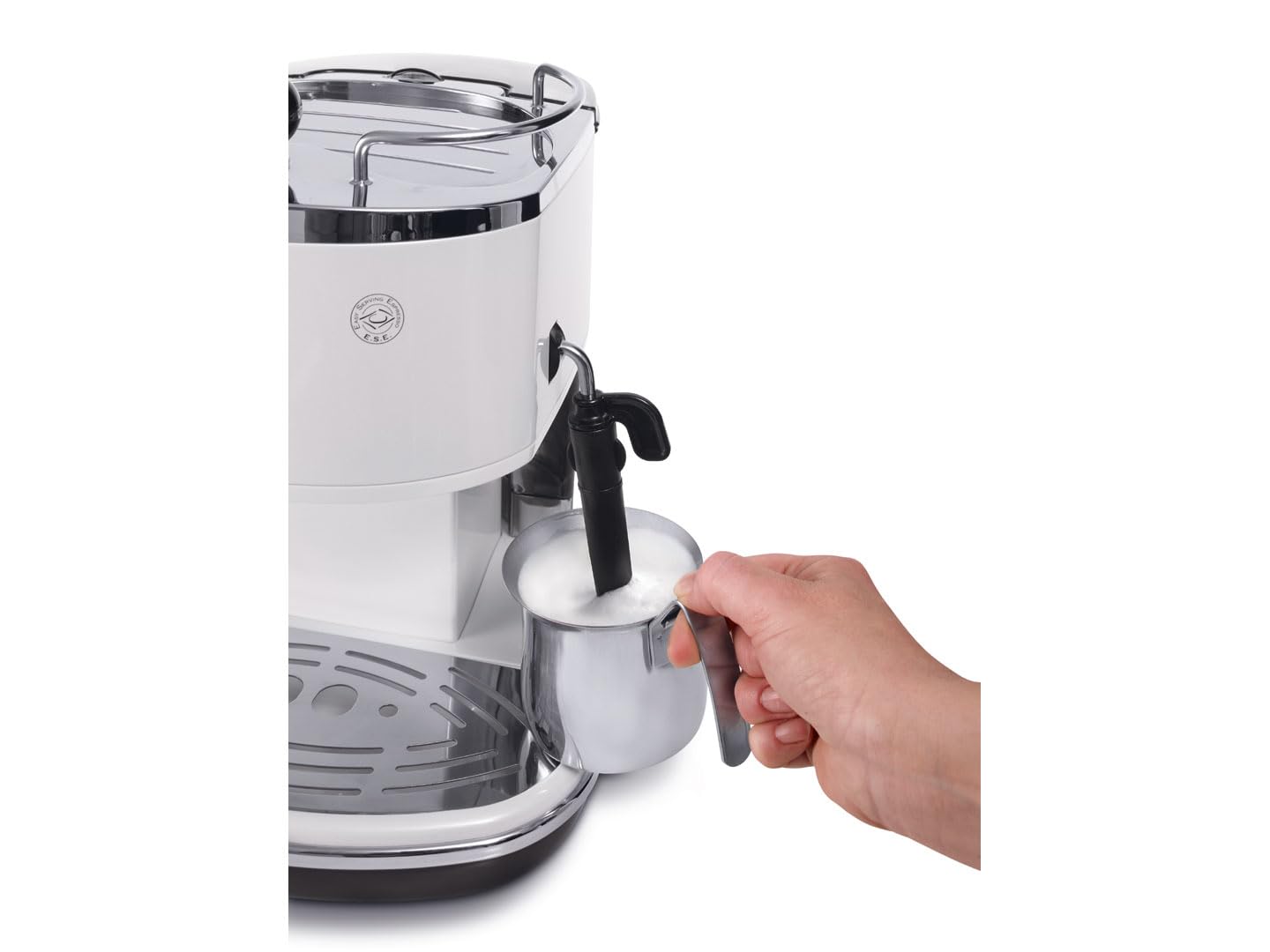 Cafetieres expresso, Noir/Argent/Blanc