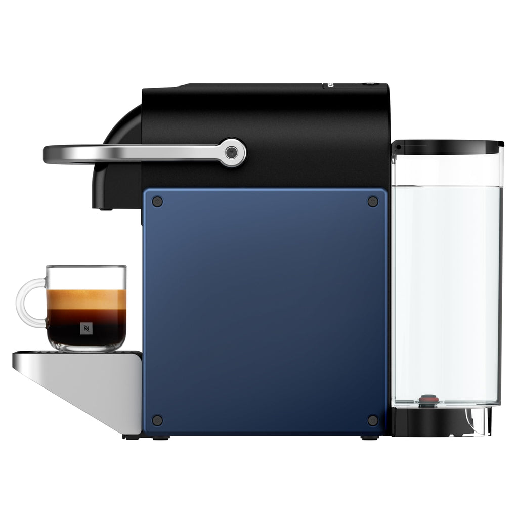 Machine à Café Pixie Bleu, 19 Bars + Kit de Bienvenue, Design Compact, Expresso et Lungo, Arrêt Automatique, Bleu