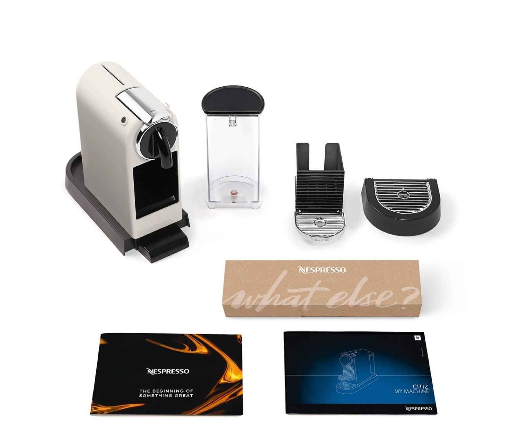 Machine à Café Citiz Blanc, 19 Bars + Kit de Bienvenue, Design Moderne, Expresso et Lungo, Arrêt Automatique, Blanc