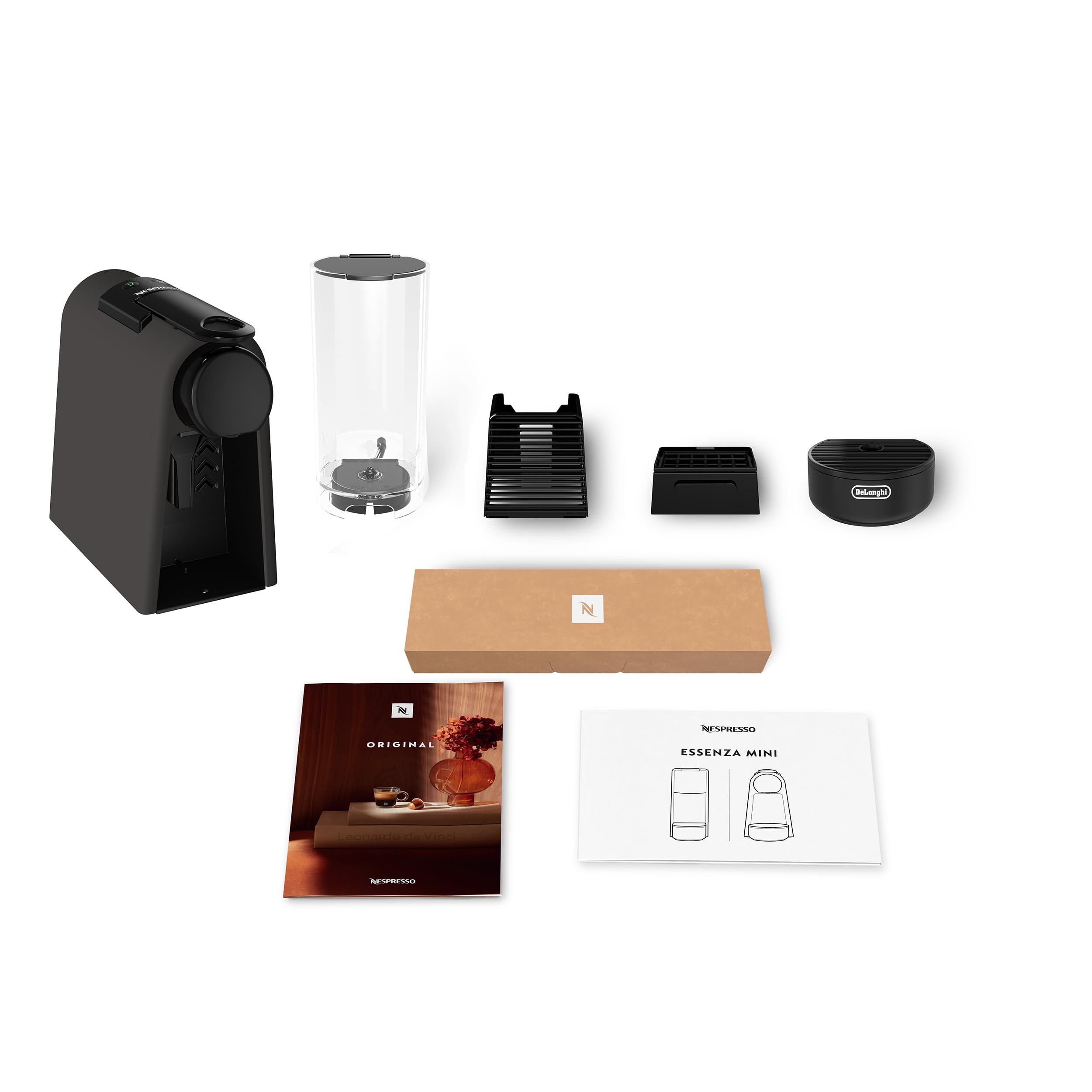 Essenza Mini - Machine à Café à Capsules, Kit de Bienvenue Inclus, Design Compact, Pression 19 Bars, Noir Mat