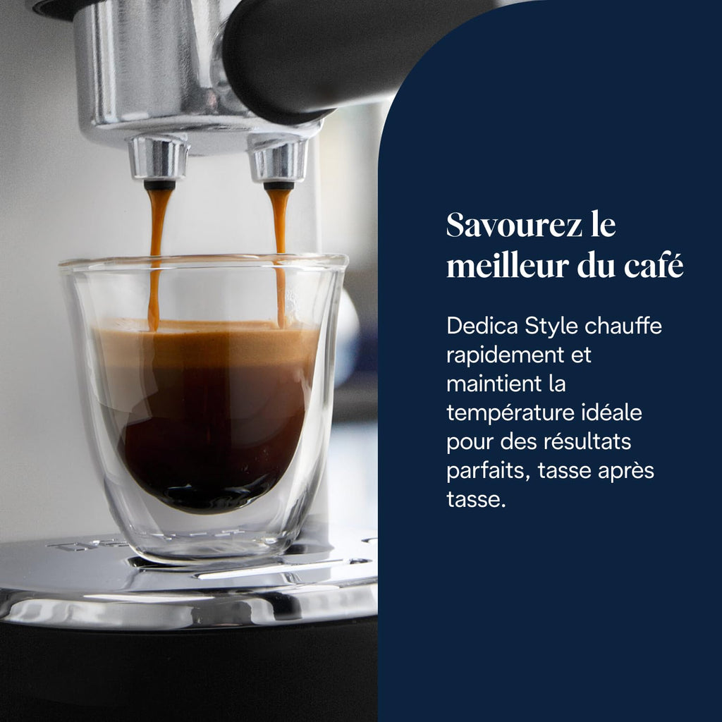 Premium Style, Machine à Café à Pompe en Acier Inoxydable, Système Anti-goutte, Blanc