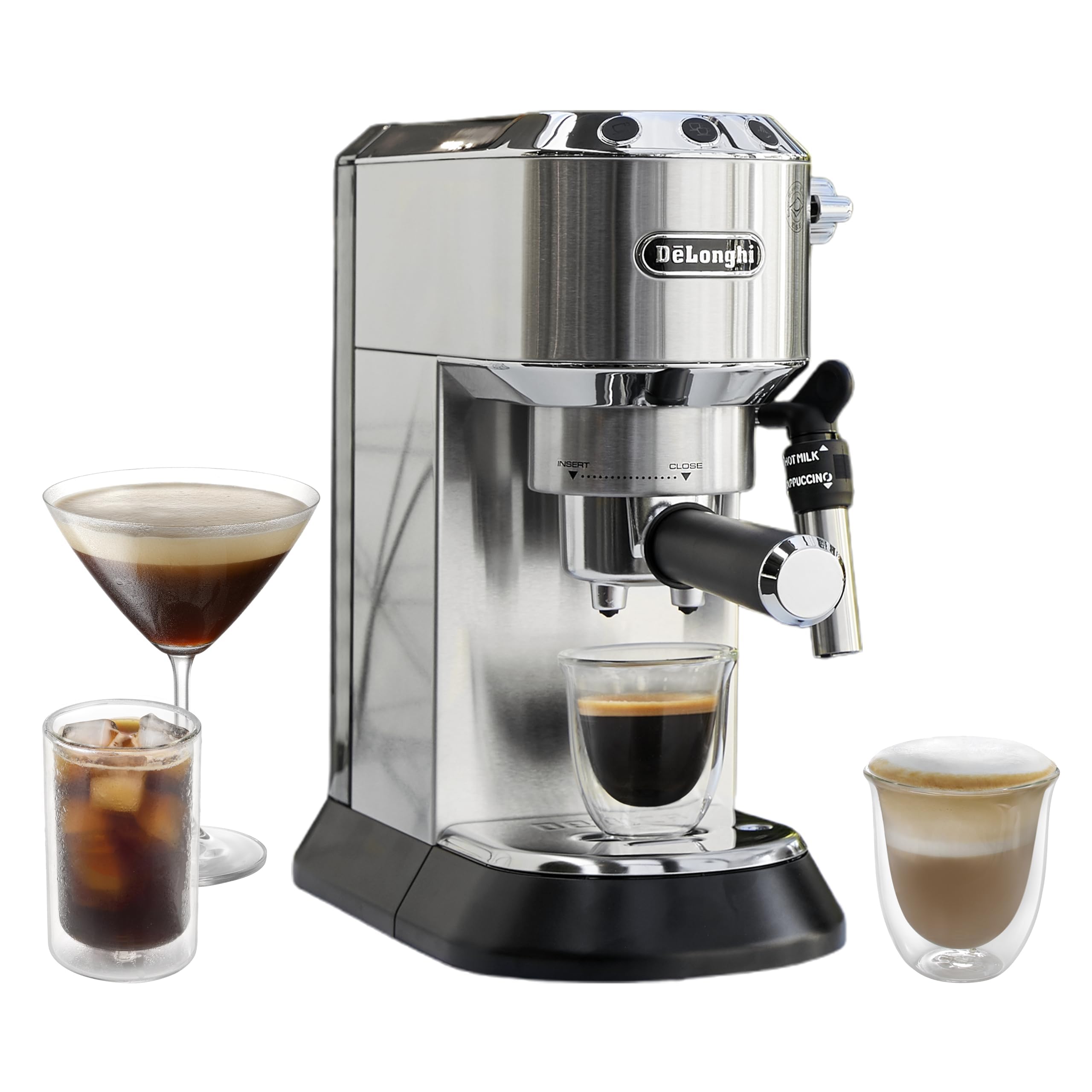 Novoria Premium Deluxe Machine à expresso automatique, acier inoxydable, 1300 W, 1040 ml, argenté